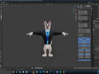 Cartoon Mascot Dog Rigged 3D model 3D model