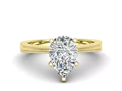 Engagement ring Lucia pear  3D print model