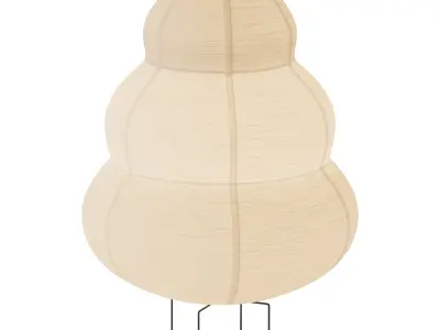 Japanese Paper Floor Lamp 3D model