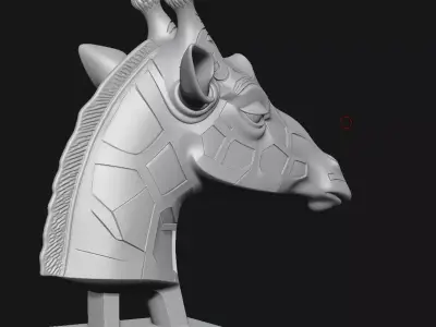 giraffe 3D print model