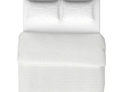 Curated Langley Queen Bed 3D model