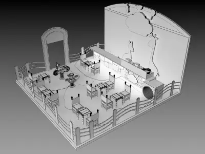 Booth Exhibition Stand a395d  3D model