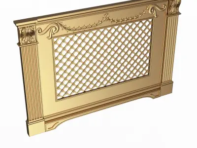 Radiator Cover Decorative Screening Grille Panel 015 Low-poly 3D model