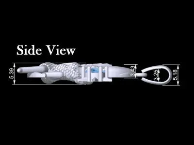 Angel and Moon Pendant 3D print model