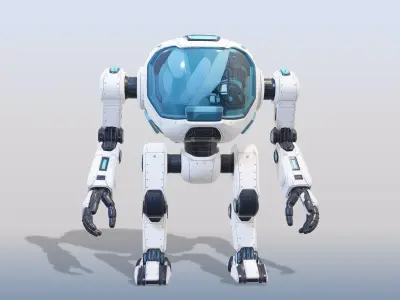 Humanoid Robotic Suit Realistic Model for Games Visual Effects 3D model