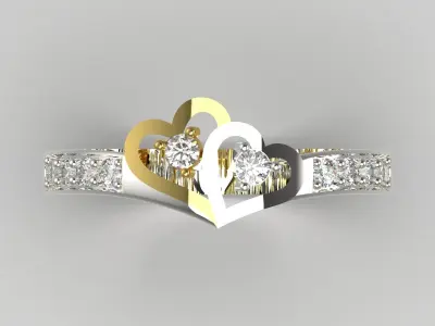 Women Yellow Gold Love Knot Ring jr00152 3D print model