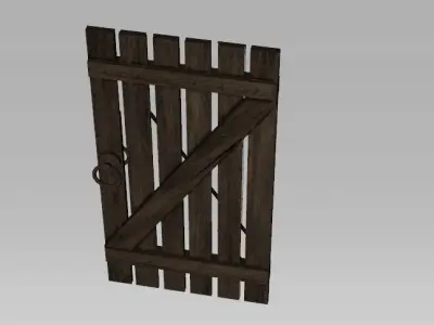 Portao de madeira 3D model