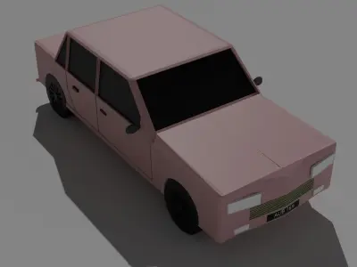 Car low poly Low-poly 3D model