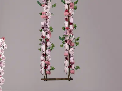 rose swing and wall 3D model