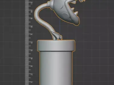 Piranha Plant Inspired by Super Mario - Pre-Supported Free 3D print model