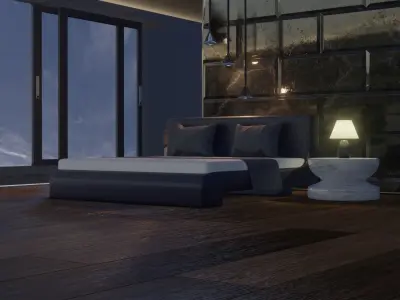 Modern bedroom Free 3D model
