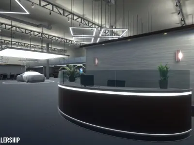 Car dealership - Showroom 3D model