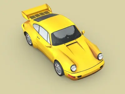 Porsche 911 Carrera RS Low-poly 3D model