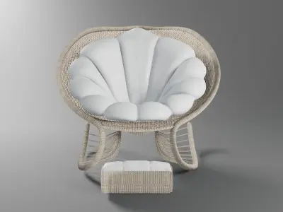 Chair Wood Furniture 3D model