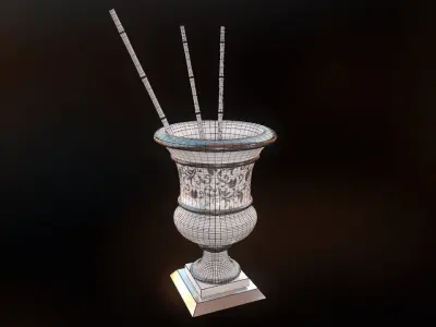 Decorative Big Vase PBR  3D model