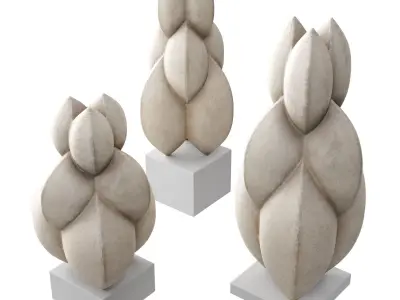 Lotus Vase Low-poly 3D model