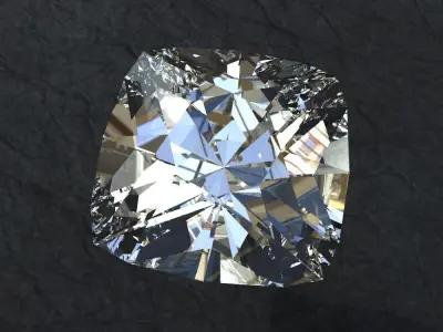 Diamond collection 3D emerald cut 3D model