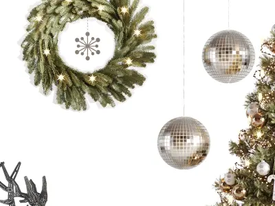 Christmas Tree and Decoration Set 010 3D model
