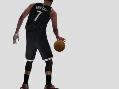 3D Rigged Kevin Durant NBA Low-poly 3D model