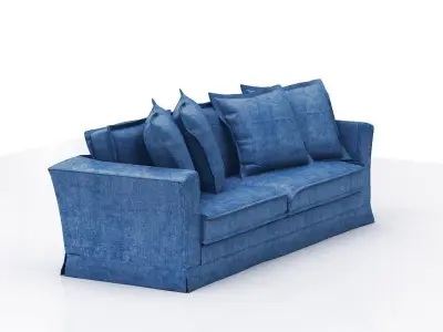 contemporary sofa Low-poly 3D model purchase