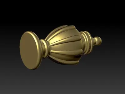 CNC gold-plated sculpted wooden frame pattern 3D model 3D model