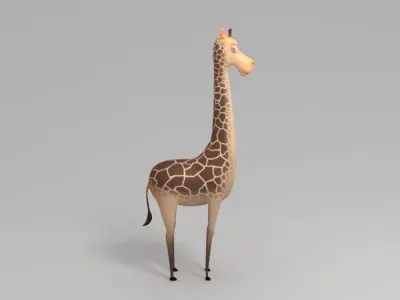 Giraffe cartoon 3D model purchase