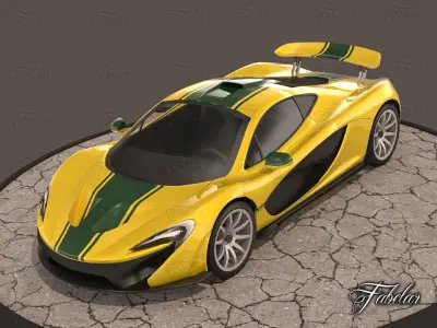McLaren P1 Low-poly 3D model