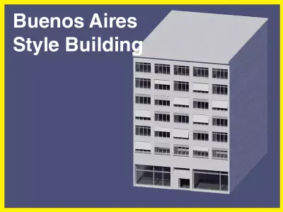 Buenos Aires Style Building 6 3D model