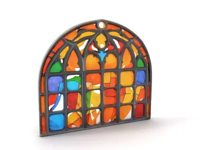 Vibrant Stained Glass model pack Low-poly 3D model