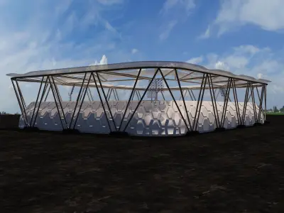 Soccer Stadium F 15 3D model