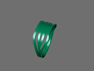 Women Ring Plain Ring Ready STL 3DM Models Womens Rings 3D print model 61