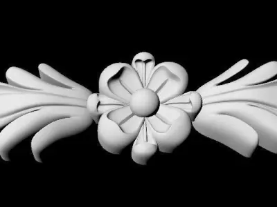 Central decor ornament for furniture 3D model 11