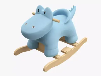 Crocodile baby rocking chair 3D model