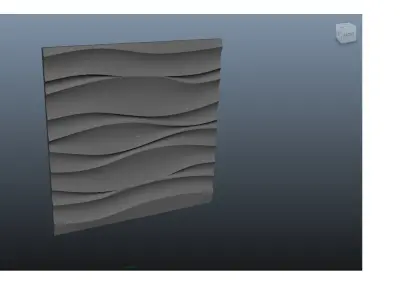 decorative 3d panel wave 3D model