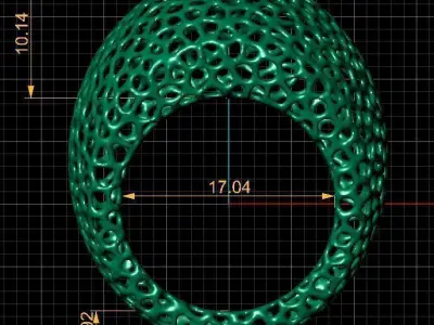 Voronoi Ring 3D print model