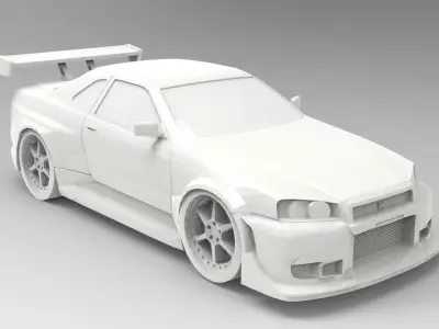 Car - Nissan 3D print model