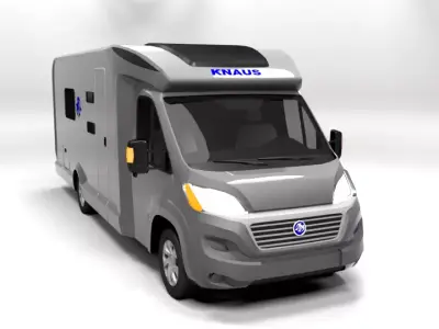 KNAUS CAMPER LOWPOLY Low-poly 3D model