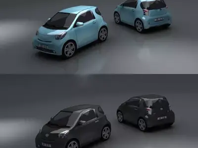 Toyota IQ Low-poly 3D model