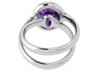 Oval Cut Unique Ring 4433 3D print model