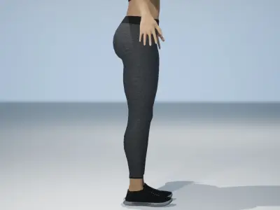 Female Fitness Trainer - UE4 Low-poly 3D model