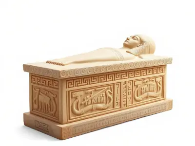 Ancient Egyptian Sarcophagus Model Pack Low-poly 3D model