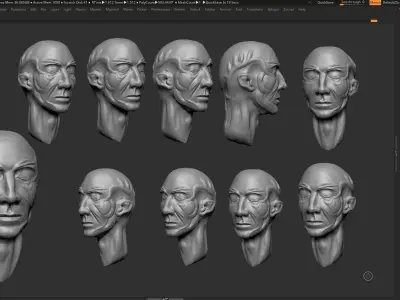 human head modern sculpture 3d print model 119 3D print model