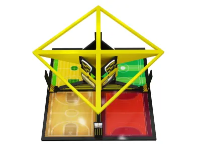 Booth Exhibition Stand a602b 3D model