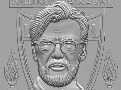 3D models Jurgen Klopp - Liverpool Free 3D print model