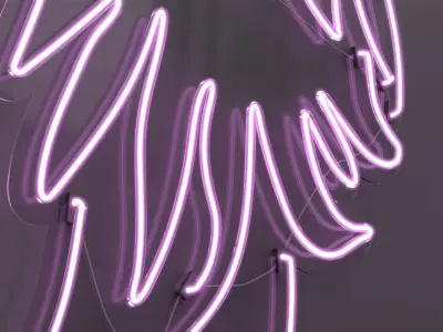 Angel Wings - Neon Sign 3D model