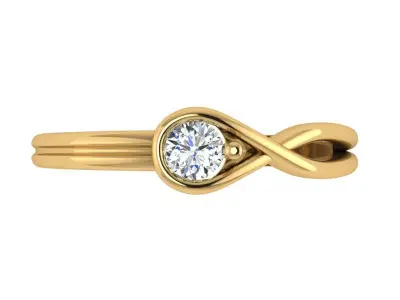 Engagement Ring with a Modern Twist 3D print model