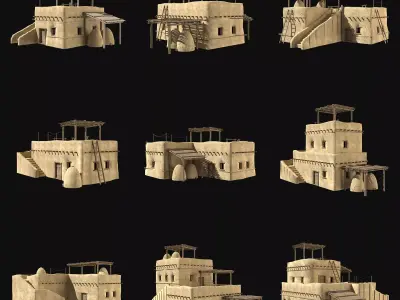 EGYPT ARAB DESERT ANCIENT TURKEY SUMER BABYLON HOUSE COLLECTION Free low-poly 3D model