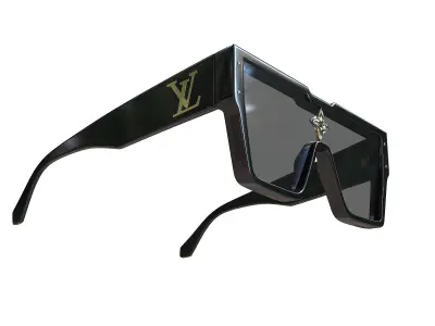 Louis Vuitton Cyclone Sunglasses Low-poly 3D model