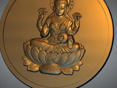 Maa Laxmi ji coin 3D print model