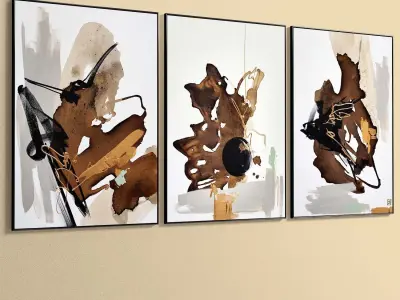 Abstract Painting Set of 3 pieces - No 12 Low-poly 3D model